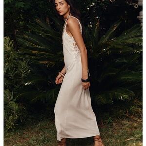 Zara Cream Lace Maxi Dress